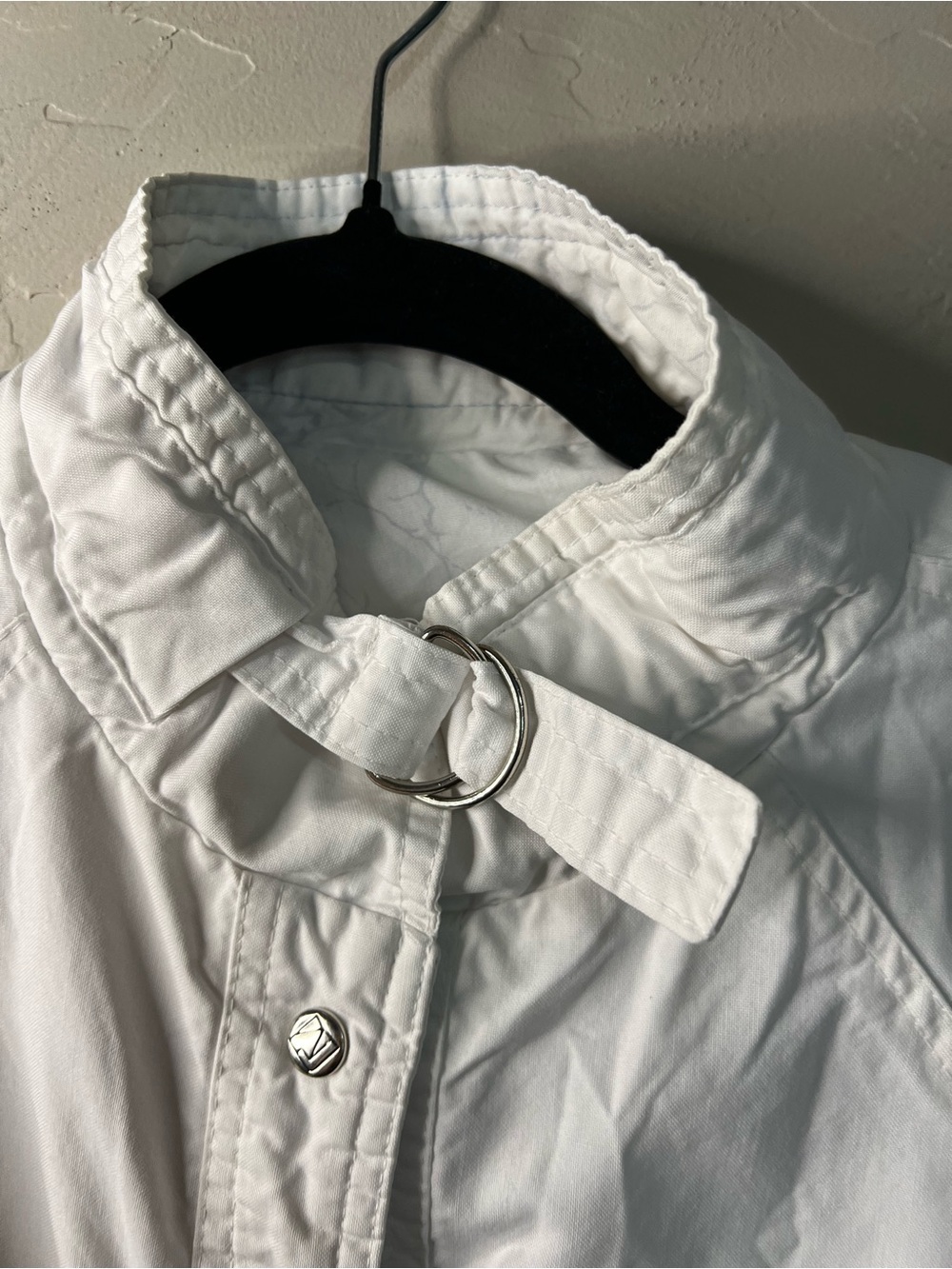 Andy Johns Vintage 80s White Reversible Windbreaker Bomber Jacket - Picture 3 of 10